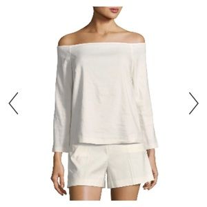 Theory Linen off the should top